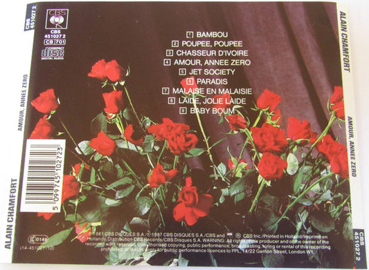 Alain Chamfort : Amour, Année Zéro (CD, Album, RE)
