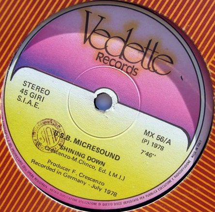 B.S.B. Micresound : Shining Down (12", Single)