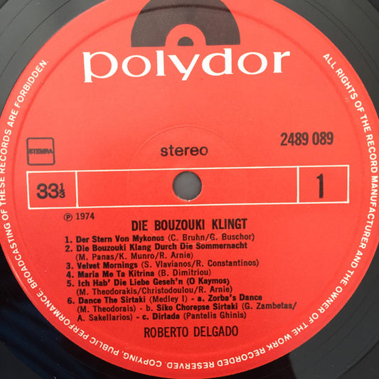 Roberto Delgado : Die Bouzouki Klingt... (LP, Album)