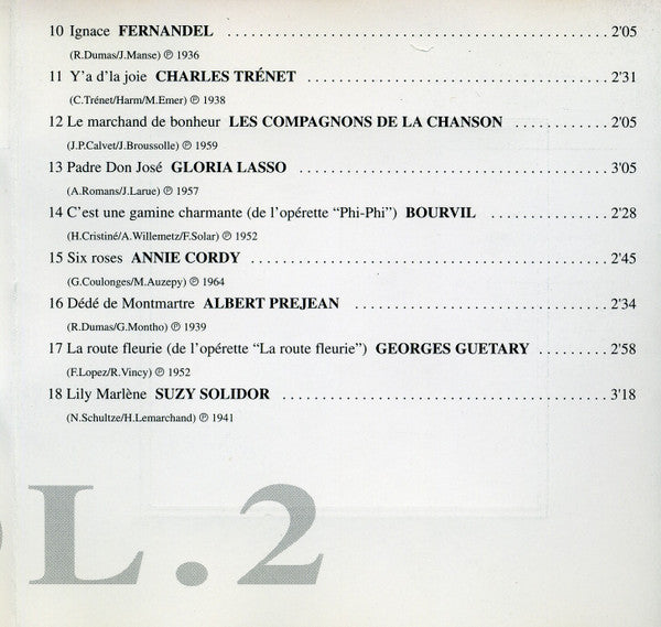 Various : Légendes D'Or De La Chanson (Vol.2) (CD, Comp)
