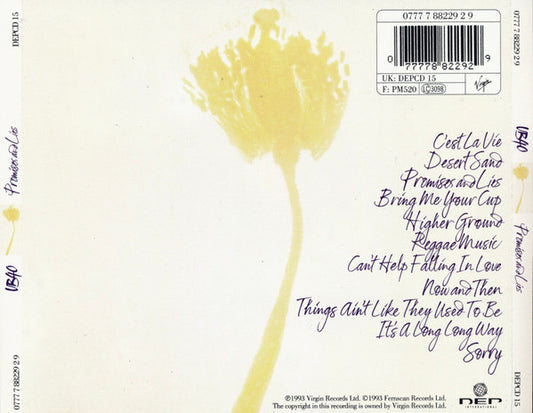 UB40 : Promises And Lies (CD, Album)