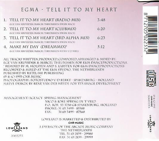 Egma : Tell It To My Heart (CD, Maxi)