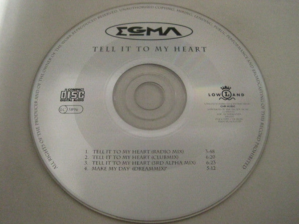 Egma : Tell It To My Heart (CD, Maxi)