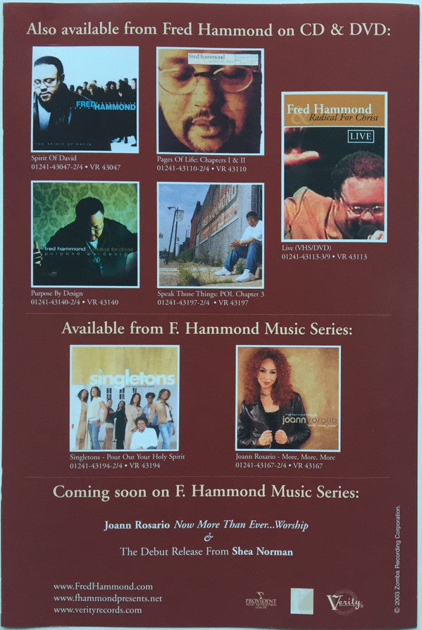 Fred Hammond : Speak Those Things: POL Chapter 3 (Live In Chicago) (DVD, Album)