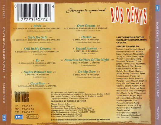 Rob de Nijs : Stranger In Your Land (CD, Album)
