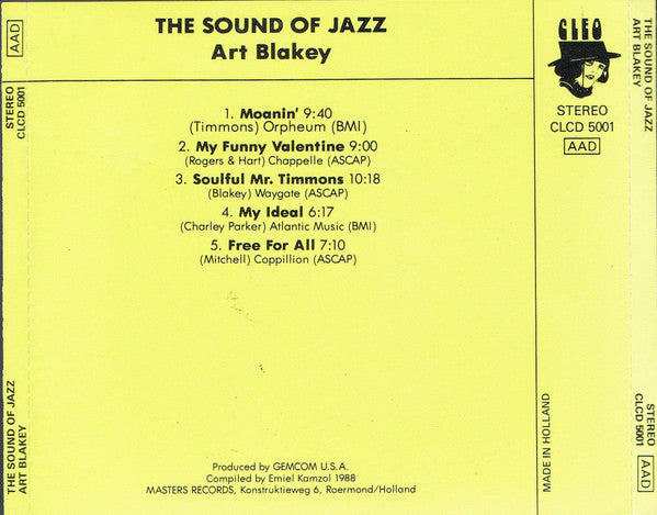 Art Blakey : Sound Of Jazz (CD, Album, RE)