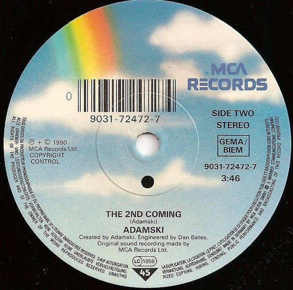 Adamski : The Space Jungle (7", Single, Sol)