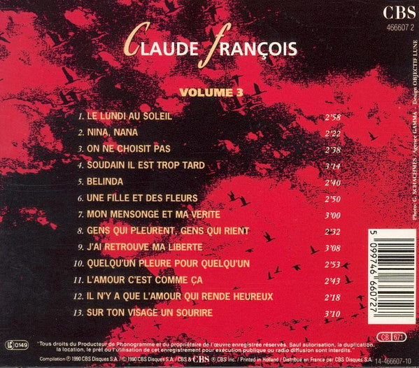 Claude François : For Ever... - Volume 3 (CD, Comp)