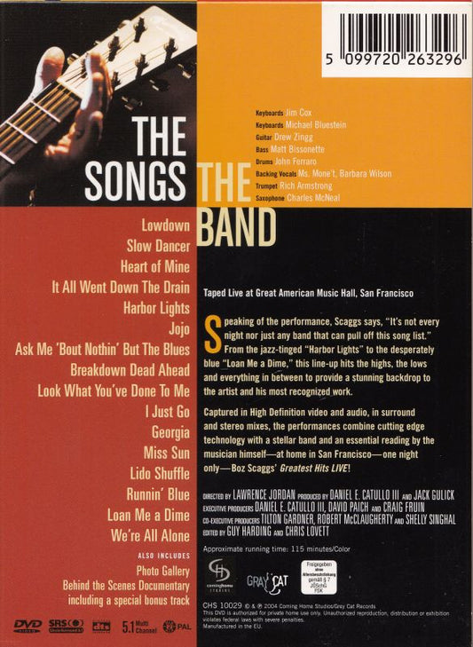 Boz Scaggs : Greatest Hits Live (DVD, PAL)