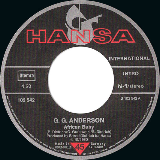 G.G. Anderson : African Baby (7", Single)