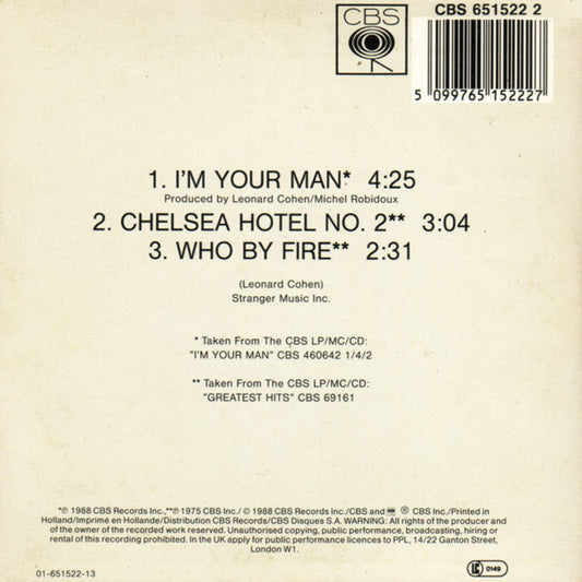 Leonard Cohen : I'm Your Man (CD, Mini, Single)