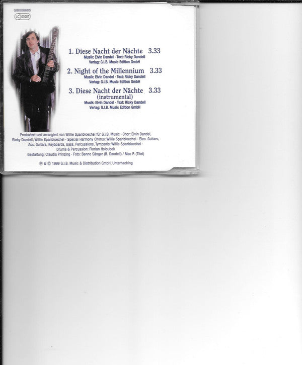 Ricky Dandel : Diese Nacht Der Nächte (CD, Maxi)