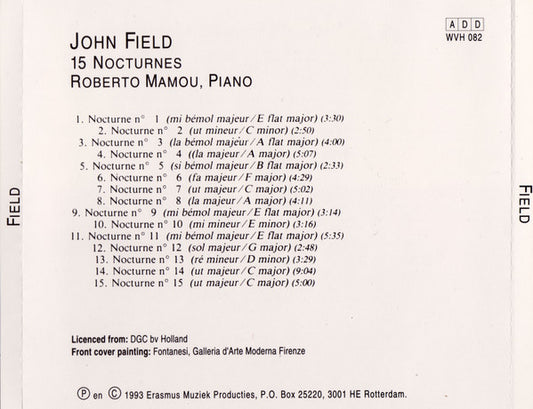 John Field (2), Roberte Mamou : 15 Nocturnes (CD)