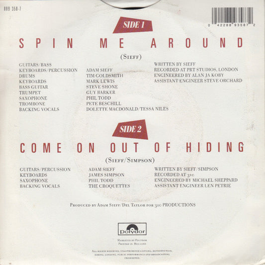 Zeon Jones : Spin Me Around (7", Single)