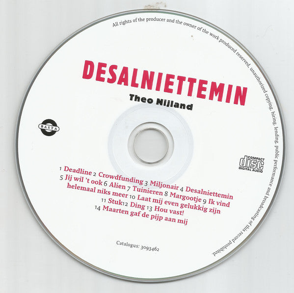 Theo Nijland : Desalniettemin (CD, Album)