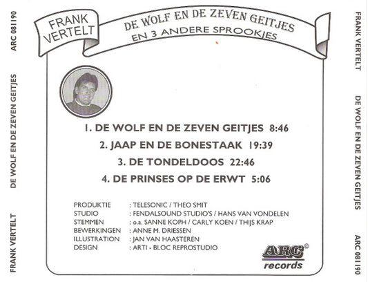 Frank Vertelt : De Wolf En De Zeven Geitjes En 3 Andere Sprookjes (CD, MiniAlbum)