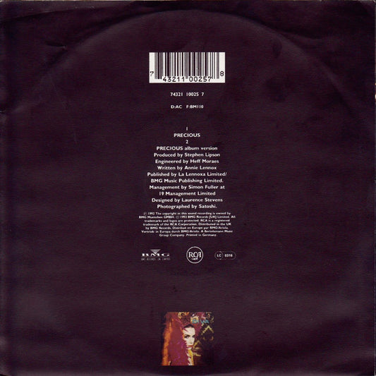 Annie Lennox : Precious (7", Single)