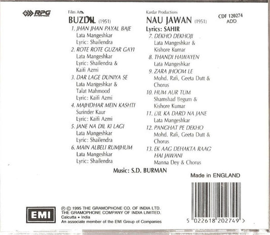 S. D. Burman : Buzdil / Naujawan (CD, Comp)