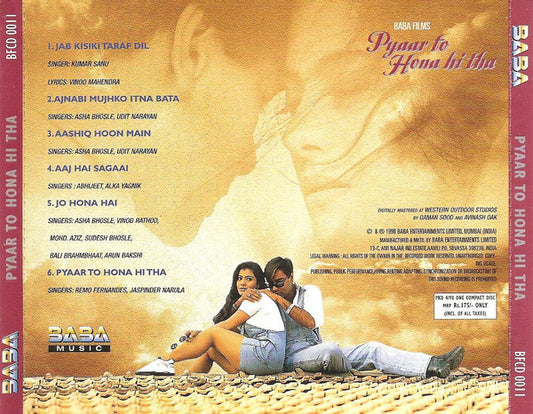 Jatin Lalit : Pyaar To Hona Hi Tha (CD)