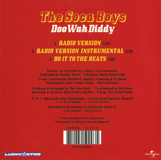 Soca Boys : Doo Wah Diddy (CD, Single)
