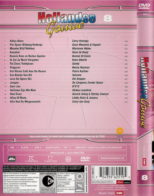 Various : Hollandse Gouwe - 8 (DVD-V, Multichannel, PAL)