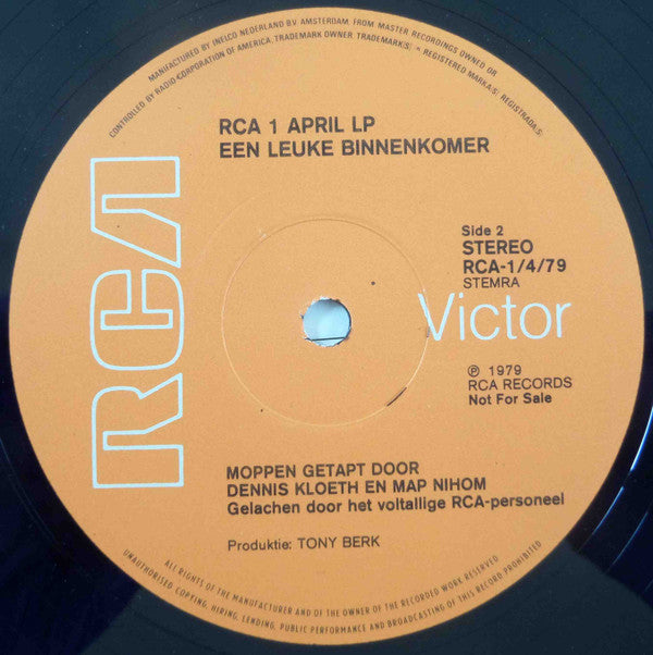 Dennis Kloeth, Map Nihom : RCA 1 April LP - Een Leuke Binnenkomer (LP, Promo)