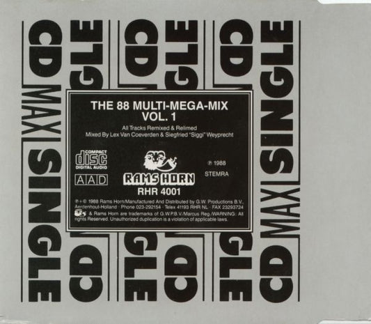 Various : The 88 Multi Mega Mix Vol. 1 (CD, Maxi)