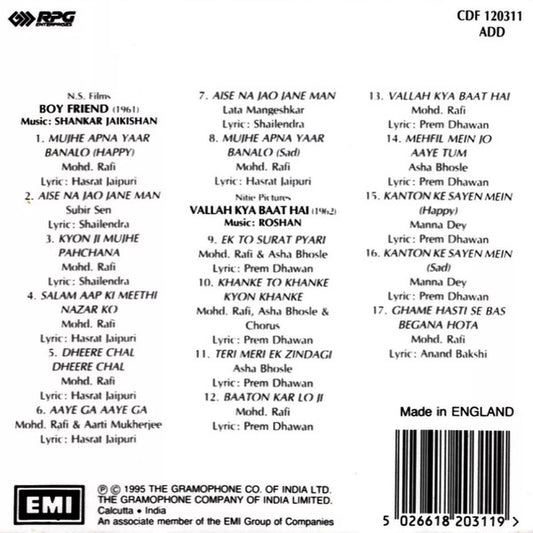 Roshan (2), Shankar-Jaikishan : Boy Friend - Vallah Kya Baat Hai (CD, Comp)