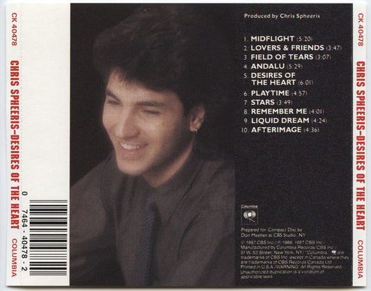 Chris Spheeris : Desires Of The Heart (CD, Album, RE)