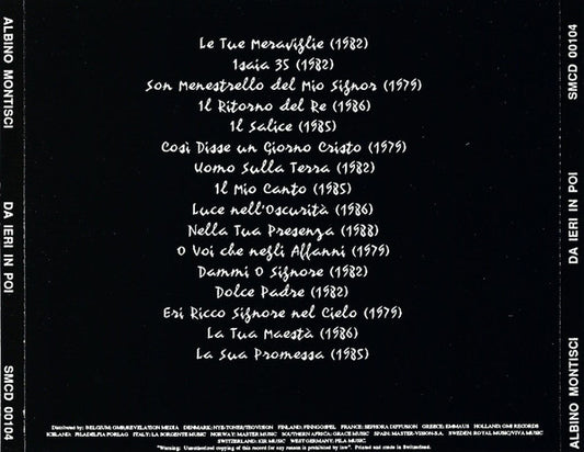 Albino Montisci : Da Ieri In Poi (CD, Album, RE)