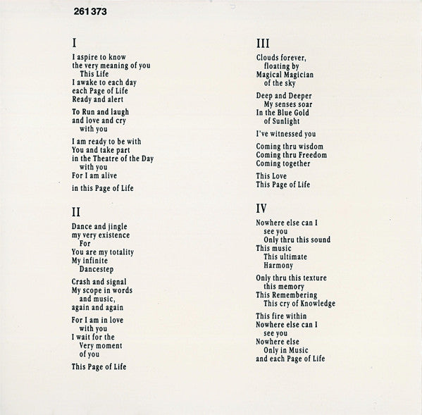 Jon & Vangelis : Page Of Life (CD, Album)