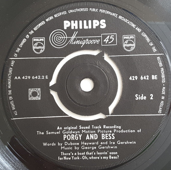 George Gershwin : Porgy And Bess (7", EP)