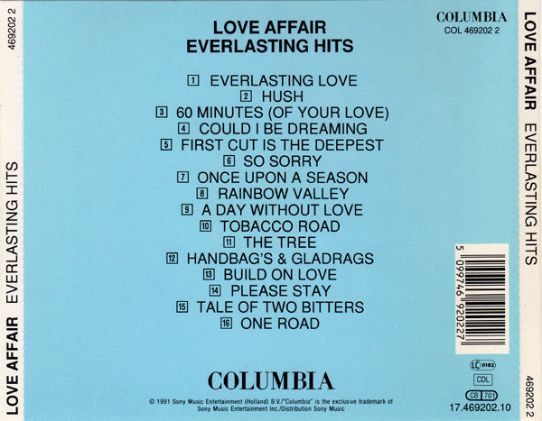 The Love Affair : Everlasting Hits (CD, Album)