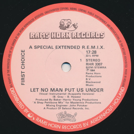 First Choice : Let No Man Put Us Under (12")