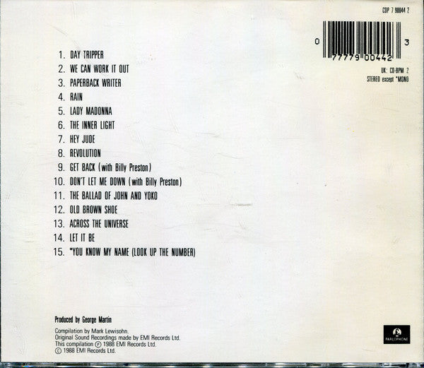 The Beatles : Past Masters • Volume Two (CD, Comp, Mono, UK )