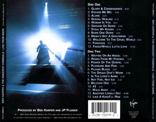 Ben Harper & The Innocent Criminals : Live From Mars (2xCD, Album, Dig)