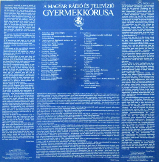 Magyar Rádió És Televízió Gyermekkara : A Magyar Rádió És Televízió Gyermekkórusa (LP, Album)