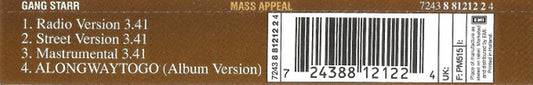 Gang Starr : Mass Appeal (CD, Maxi)