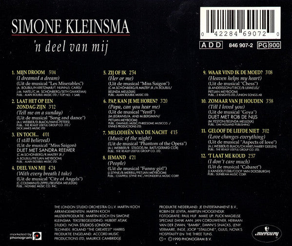 Simone Kleinsma : 'n Deel Van Mij (CD, Album)