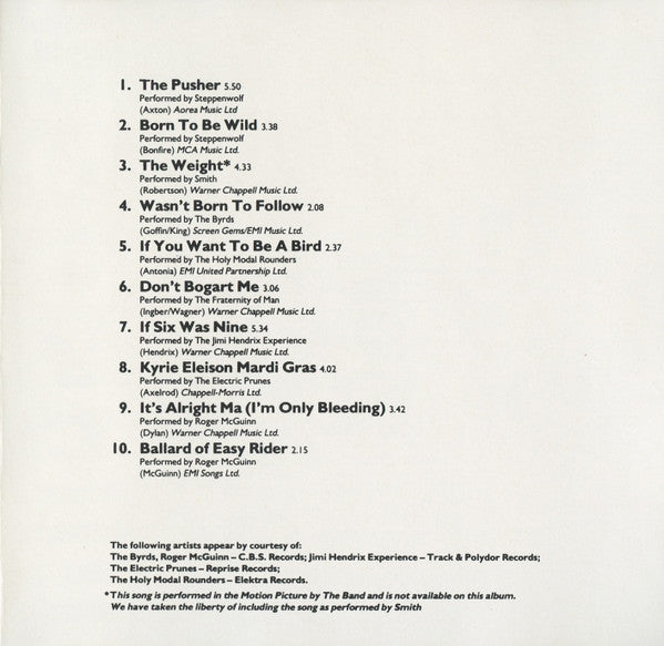 Various : Easy Rider (Music From The Motion Picture Soundtrack) (CD, Comp)