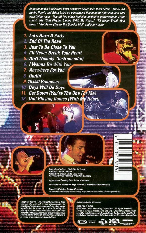 Backstreet Boys : Live In Concert (VHS, PAL)