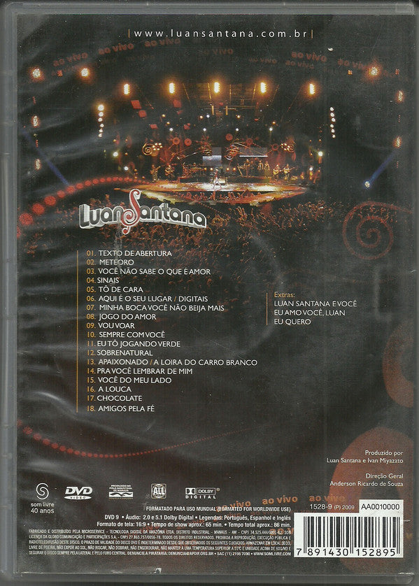 Luan Santana : Ao Vivo (DVD-V, Album)