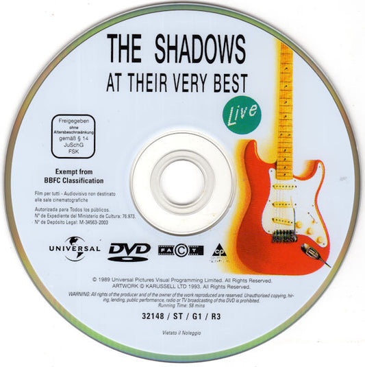The Shadows : At Their Very Best (DVD, PAL)