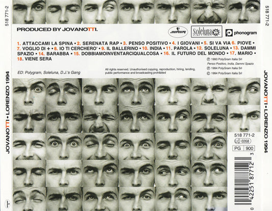 Jovanotti : Lorenzo 1994 (CD, Album)