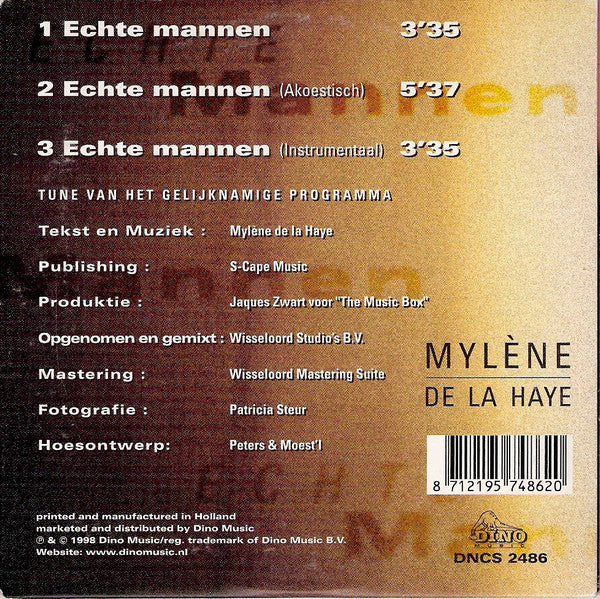 Mylène de la Haye : Echte Mannen (CD, Single)