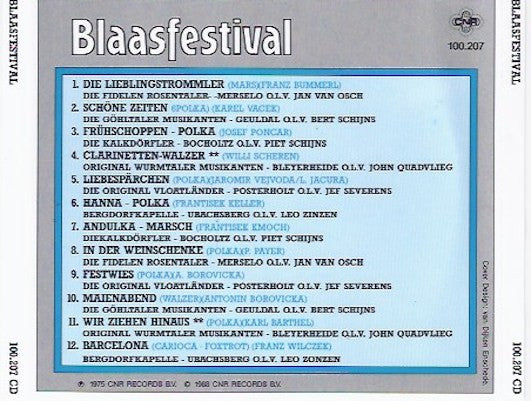 Various : Blaasfestival (CD, Album, Comp)