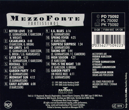 Mezzoforte : Fortissimos (CD, Comp)