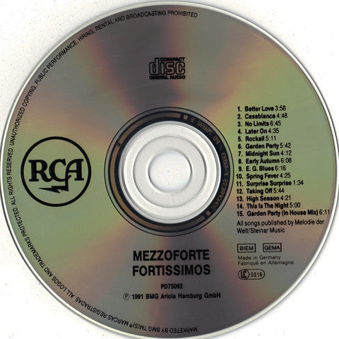 Mezzoforte : Fortissimos (CD, Comp)
