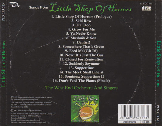 Alan Menken, Howard Ashman - The West End Orchestra And The West End Singers : Little Shop Of Horrors (CD, Album)