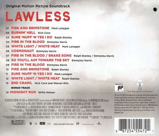 Nick Cave & Warren Ellis : Lawless (Original Motion Picture Soundtrack) (CD, Comp)